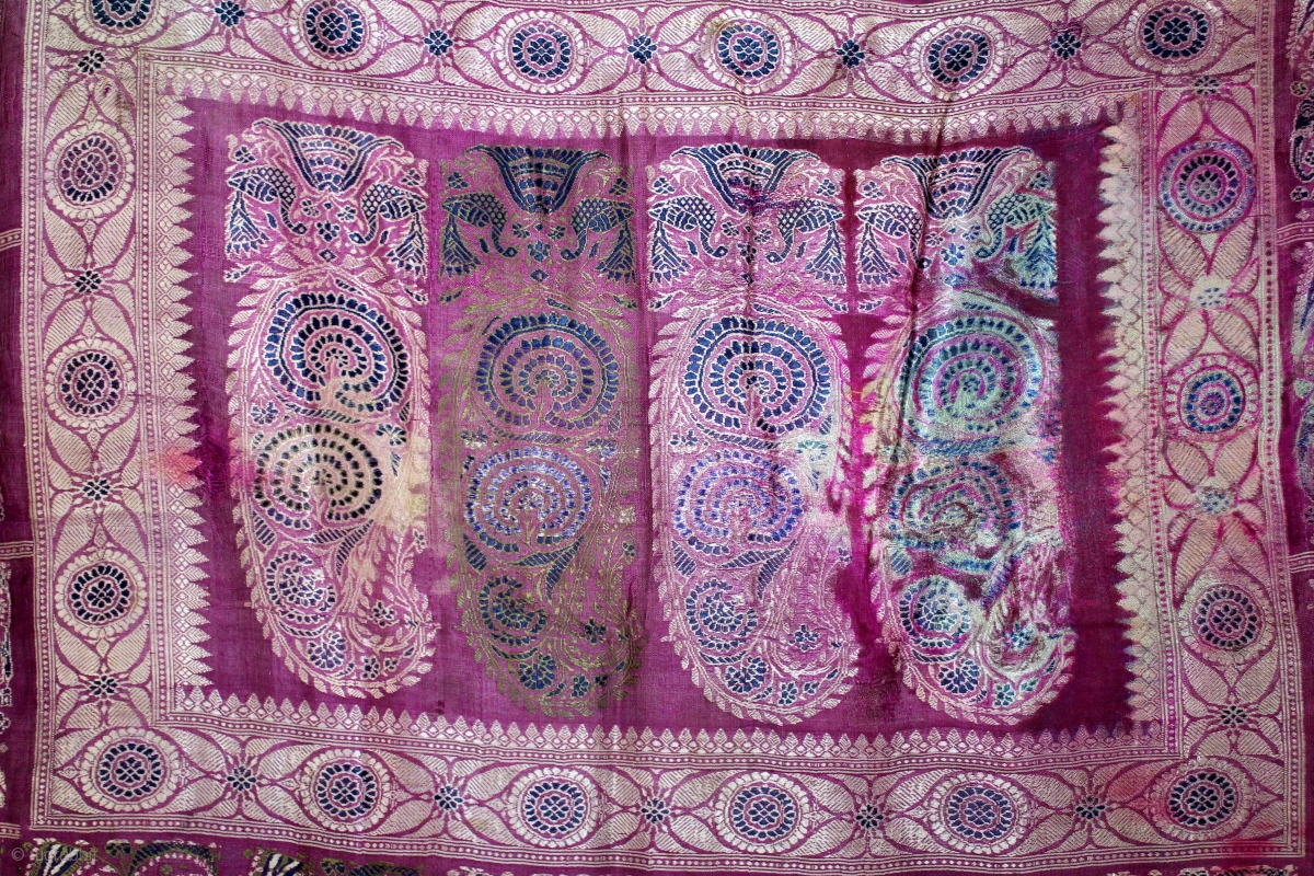 Baluchar Sari woven in silk Brocade From Murshidabad,West Bengal,India ...
