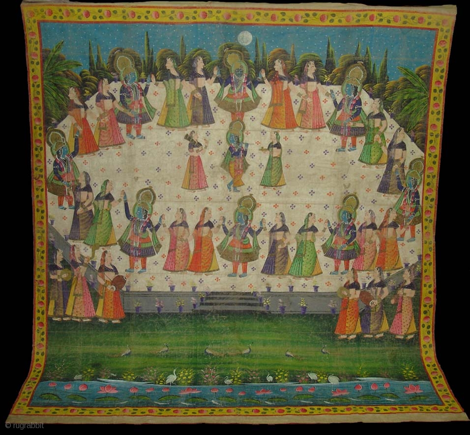 Pichwai Of Raaslila For The Purnima From Nathdawara Rajasthan Its Size 