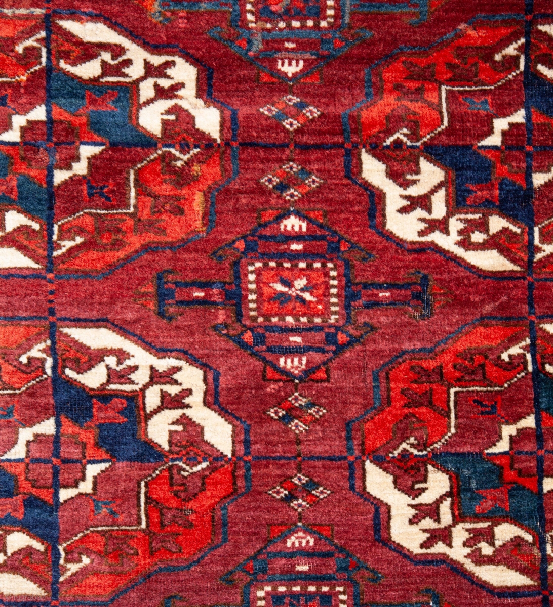 Turkmen Tekke main Rug Great wool and pile but not without problems 197 ...