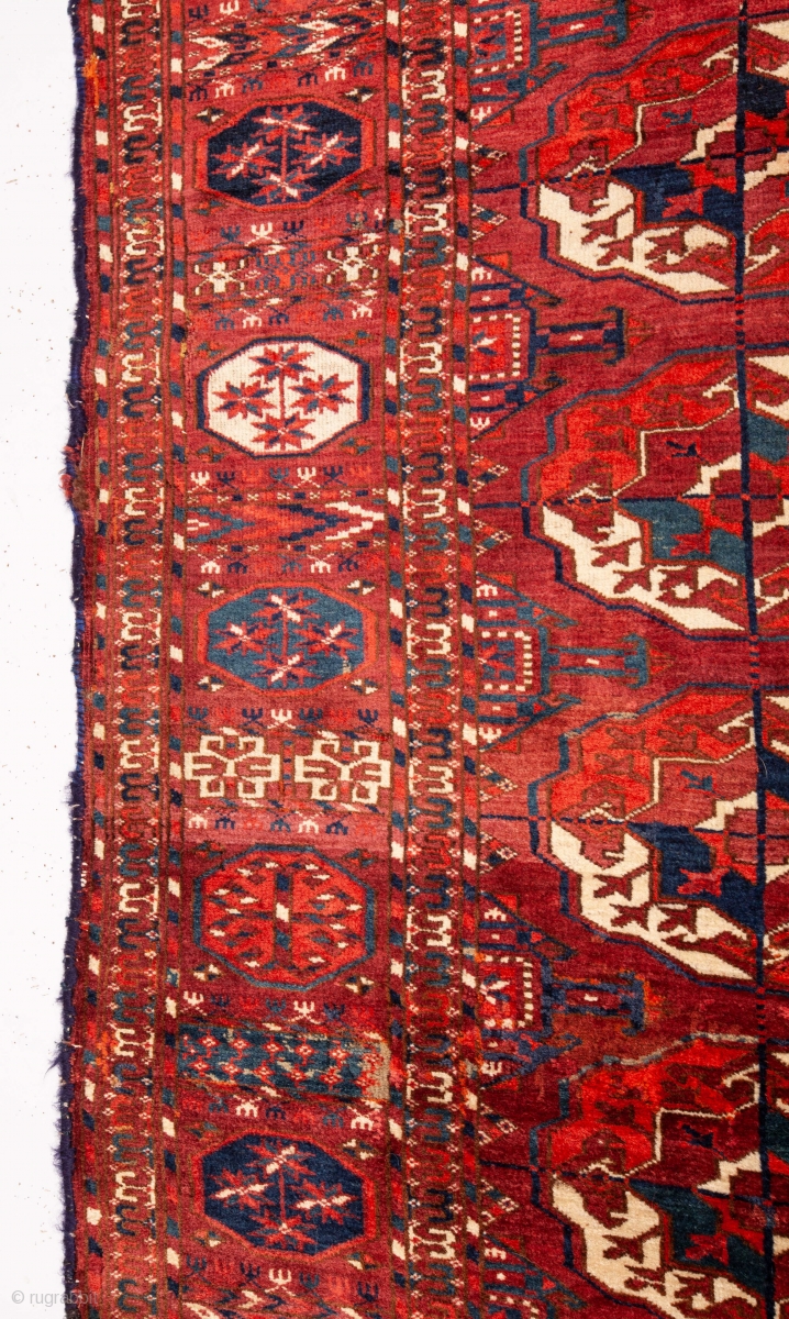 Turkmen Tekke main Rug Great wool and pile but not without problems 197 ...