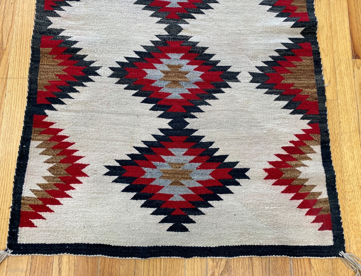 Antique Native American Navajo rug (2'9"x6'ft.)(85x183 cm.) wonderful