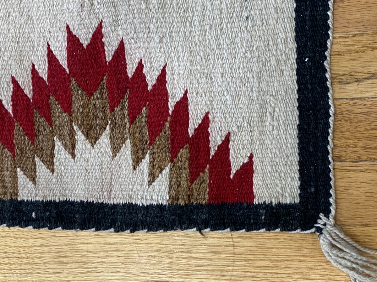 Antique Native American Navajo rug (2'9"x6'ft.)(85x183 cm.) wonderful