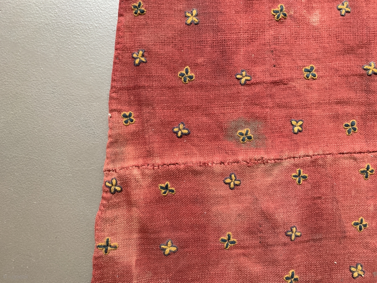 Horse blanket from Tibet. Nambu textile with embroidered thigma cross ...