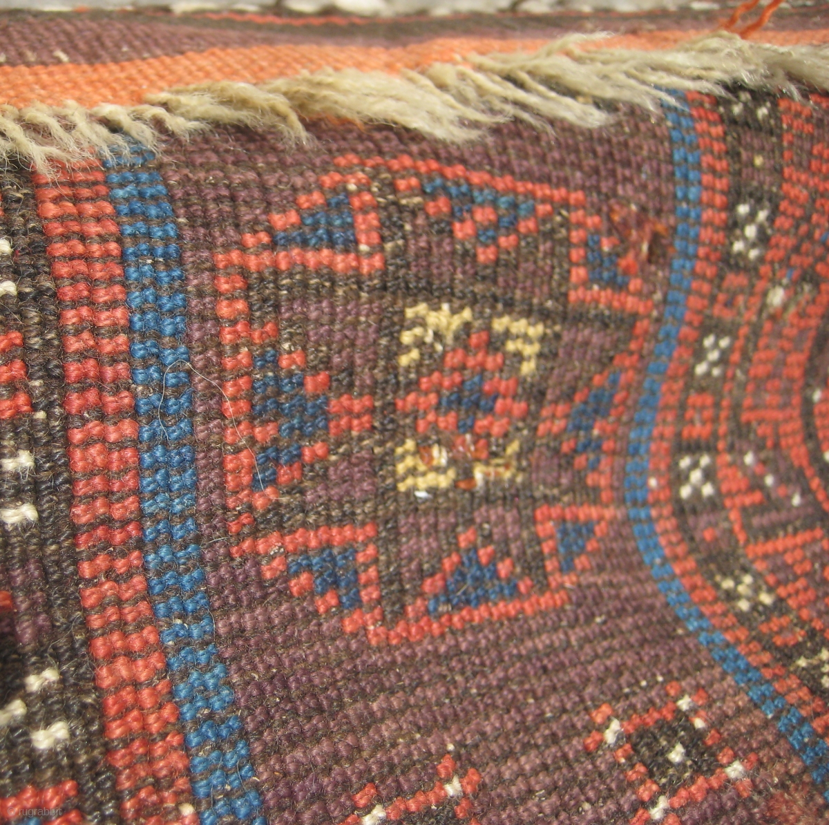 Persian Baluch rug (113X153cm with kilims skirts). | rugrabbit.com