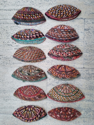 Turkmen hats ersari Silk embroidery                            