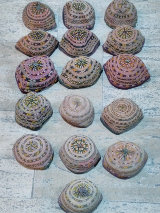 Turkmen baby hats Silk embroidery                            