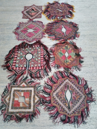 Turkmen baby bibs Silk embroidery                            