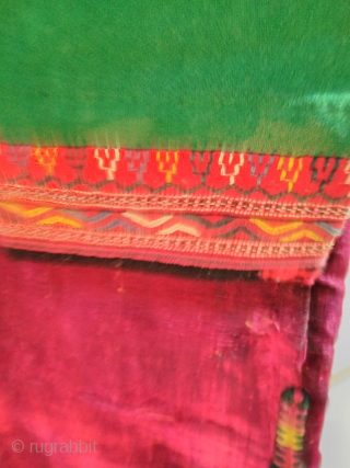 Turkmen Chapan Silk velvet Silk embroidery                           