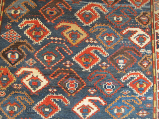 19th century Shahsavan Long Rug 2.74m x 1.25m on my stand at the forthcoming London Antique Rug and Textile Art Fair (LARTA) 21st - 26th January 2025. Go to www.larta.net for details. 