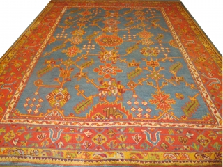 Antique Ushak Carpet, 3.54m x 2.74m, (11'8" x 9'). Decorative and available.                     