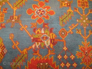 Antique Ushak Carpet, 3.54m x 2.74m, (11'8" x 9'). Decorative and available.                     