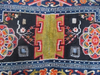 Antique Tibetan Saddle Cover, 1.36m x 0.65m. Available. www.aaronnejad.com                        