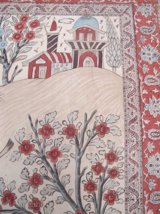 Fine Persian Khalamkari Panel, circa 1850, 2.49m x 1.27m. 
Details on my website www.aaronnejad.com                   