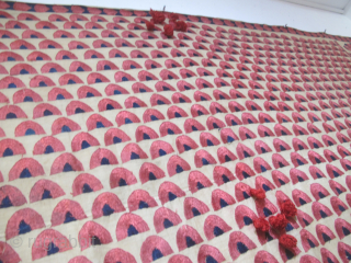 A 19th century Sindhi Silk Embroidered Shawl. The dimensions are 1.24m x 2.10m. Available.                   