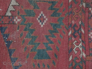 Beautiful Tekke main carpet, circa 1850.                           