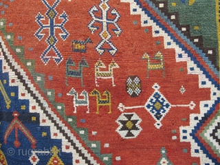 Antique South-West Persian Gabbeh, 2.80m x 1.65m (9'2" x 5' 3") Excellent colours and very graphic.                 