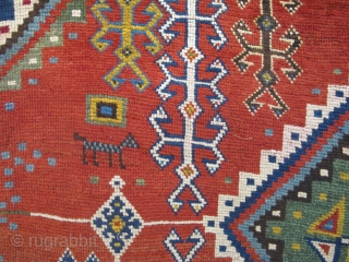 Antique South-West Persian Gabbeh, 2.80m x 1.65m (9'2" x 5' 3") Excellent colours and very graphic.                 
