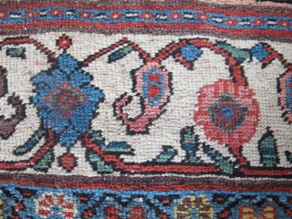 Very nice 19th century Bidjar Kellei, 12ft x 5ft 4 inches (3.65m x 1.65m), wool foundation, delightful colours, including a very nice aubergine, even wear throughout. Sold Thanks.     