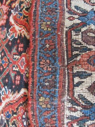 Very nice 19th century Bidjar Kellei, 12ft x 5ft 4 inches (3.65m x 1.65m), wool foundation, delightful colours, including a very nice aubergine, even wear throughout. Reasonably priced.     