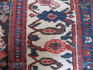 Very nice 19th century Bidjar Kellei, 12ft x 5ft 4 inches (3.65m x 1.65m), wool foundation, delightful colours, including a very nice aubergine, even wear throughout. Sold Thanks.     