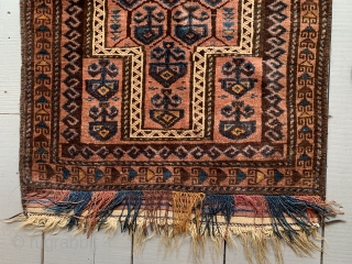 Belouch Prayer Rug, 1.32m x 0.85m (4ft 3 inches x 2ft 10 inches), good colours. Very good condition. Reasonable price.             