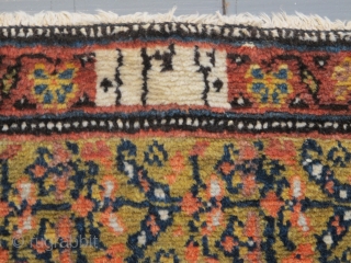Kurdish Long Rug, 4.00m x 1.51m, dated circa 1910 (1230). Stunning saffron yellow field. Excellent condition. SOLD THANKS               