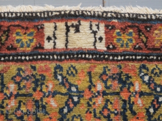 Kurdish Long Rug, 4.00m x 1.51m, dated circa 1910 (1230). Stunning saffron yellow field. Excellent condition.                 