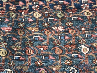 Cute Kurdish rug with great wool and beautiful dyes. 2.00m x 1.20m (6' 5" x 3.10") Note the royal lions in the spandrels. Subtle range of colours. The condition is very good.  ...