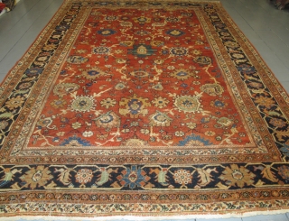 Antique Ziegler Carpet, 3.86m x 2.62m (12'6" x 8'6").                        