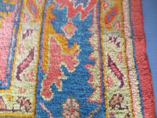 Very pretty 19th century Oushak carpet 4.68m x 3.43m. Available.                       