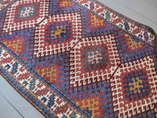 Karabagh rug, circa 1880, all natural dyes, mint condition. The dimensions are 2.48m x 1.28m (8'1" x 4'2"). Reasonably priced. SOLD THANKS           