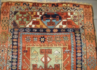 Antique East Anatolian Rug, 2.80m x 1.16m (9'2" x 3'10"), wonderful wool and dyes. Great design, lots of archaic ornaments. Very good condition.          