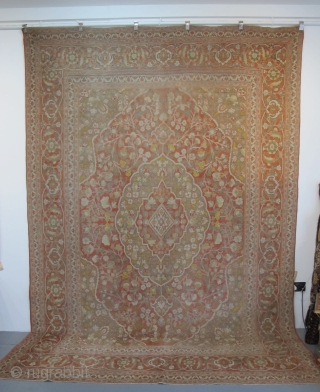 Pale and Decorative Tabriz Carpet, circa 1900, 3.45m x 2.42m (11'3" x 8')                    