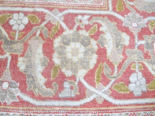 Pale and Decorative Tabriz Carpet, circa 1900, 3.45m x 2.42m (11'3" x 8')                    