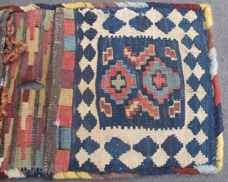 19th century Shahsavan Kilim Technique Bags 54cm x 26cm (1'10" x 11"), All good dyes, complete.                 