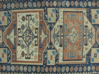 2.5/3 shirvan akstafa mid-19th century repaired with exellent colors                        