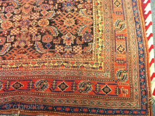 circa 1880  Persian Bijar   Even wear.  6'5"x 11'6" no dry rot, no pet stain               