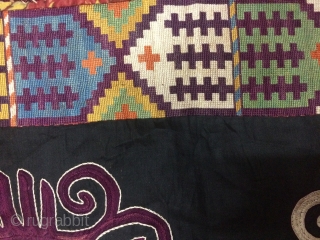 Lakai silk embroidery from uzbikistan best condition  . First 19 cn                     
