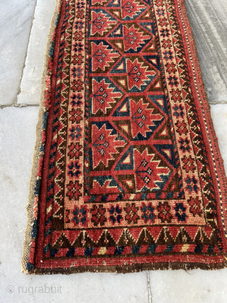 Turkoman 1900's
Feet: 4.11 X 1.2
Size: 150 X 35
neutralrug@gmail.com 
+905448051068
IG: @neutralrug 
https://www.instagram.com/neutralrug?igsh=MXNqdDl5N3NucG9haQ%3D%3D&utm_source=qr 
Emre Neseli                    