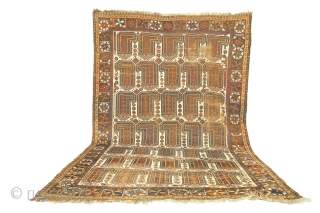 Afshar Boteh rug, First quarter 20th century, 250 x 164 cm. ( 98”x 64,5”)

This rug gives the impression of genuine tribal rugs of naïve design, though the palette has saturated colors that  ...