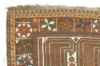 Afshar Boteh rug, First quarter 20th century, 250 x 164 cm. ( 98”x 64,5”)

This rug gives the impression of genuine tribal rugs of naïve design, though the palette has saturated colors that  ...