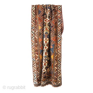 Qashqai rug, early 20th century, 218 x 120 cm (86” x 47”)
South Persia Tribal

A classic three medallion design, but with the addition of smaller medallions on the axis. The larger ones feature  ...