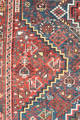 Antique Khamseh or Qashqai Rug, early 20th century

193 cm x 153 cm

This is an antique rug, woven by tribal women in early 20 th century. Designed with three medallions, that is a  ...