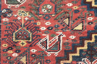 Antique Khamseh or Qashqai Rug, early 20th century

193 cm x 153 cm

This is an antique rug, woven by tribal women in early 20 th century. Designed with three medallions, that is a  ...