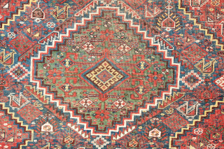 Antique Khamseh or Qashqai Rug, early 20th century

193 cm x 153 cm

This is an antique rug, woven by tribal women in early 20 th century. Designed with three medallions, that is a  ...