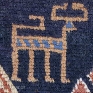 Antique Caucasian Gendje Rug With Persons, late 19th century
319 cm x 114 cm
An extraordinary rare, charming, collectible and decorative tribal antique rug from Gendje, in the Central Caucasus. It transmits a festive ...