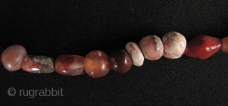 Nice strand of Kushan/Bactrian of mixed stone (mostly carnelian) beads. I acquired these along with coins dating from 1st- 4th CE from the same site in North West Pakistan, so these can  ...