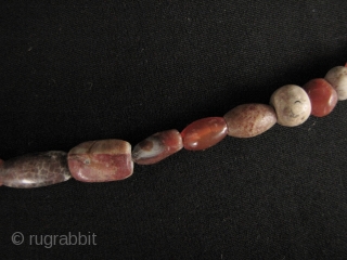 Nice strand of Kushan/Bactrian of mixed stone (mostly carnelian) beads. I acquired these along with coins dating from 1st- 4th CE from the same site in North West Pakistan, so these can  ...