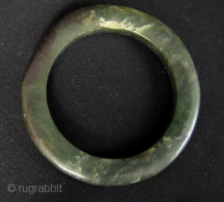 Fine small aventurine bangle from early Thai Bronze Age Lopburi Culture circa 500 BC . This item is slightly flattened at the bottom but in perfect original condition. Outer D: 6.2cm/2.4in and  ...