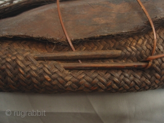 India, Himalayas: Fine and rare old rattan “tali” basket with a contracted mouth from the Idu Mishmi ethnic group of Arunachal Pradesh, India. In India they are primarily animist but in China  ...